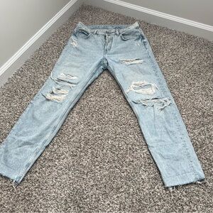 H&M Light Blue Distressed Jeans